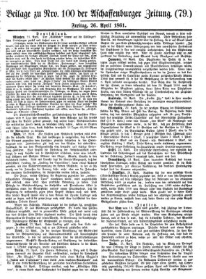 Aschaffenburger Zeitung Freitag 26. April 1861