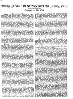 Aschaffenburger Zeitung Samstag 18. Mai 1861