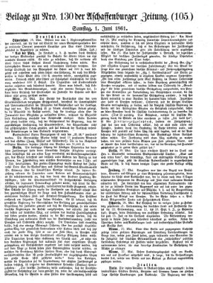 Aschaffenburger Zeitung Samstag 1. Juni 1861