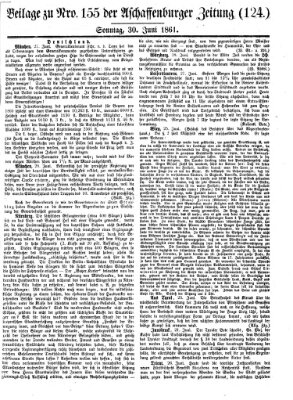 Aschaffenburger Zeitung Sonntag 30. Juni 1861