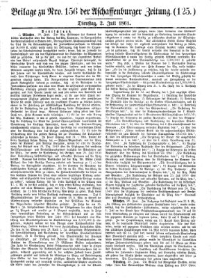 Aschaffenburger Zeitung Dienstag 2. Juli 1861