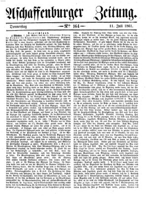 Aschaffenburger Zeitung Donnerstag 11. Juli 1861