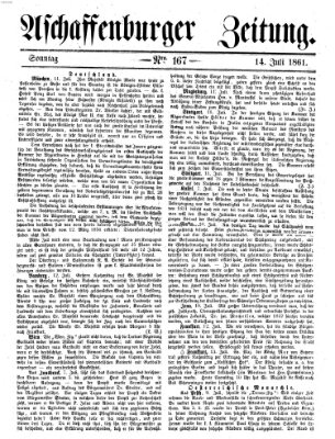 Aschaffenburger Zeitung Sonntag 14. Juli 1861