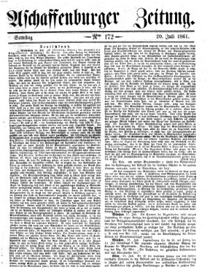 Aschaffenburger Zeitung Samstag 20. Juli 1861