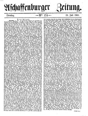 Aschaffenburger Zeitung Dienstag 23. Juli 1861