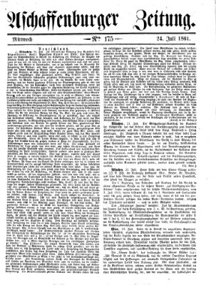 Aschaffenburger Zeitung Mittwoch 24. Juli 1861