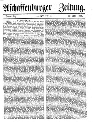 Aschaffenburger Zeitung Donnerstag 25. Juli 1861