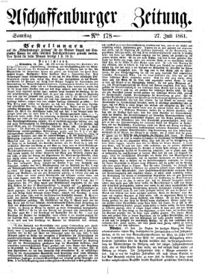 Aschaffenburger Zeitung Samstag 27. Juli 1861