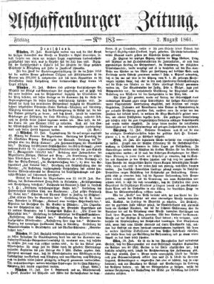 Aschaffenburger Zeitung Freitag 2. August 1861