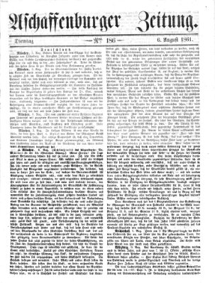 Aschaffenburger Zeitung Dienstag 6. August 1861