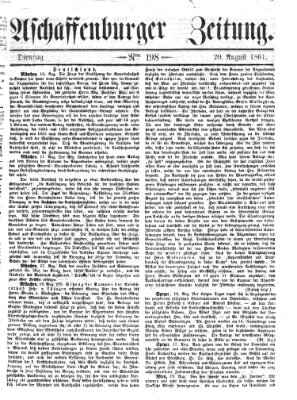 Aschaffenburger Zeitung Dienstag 20. August 1861