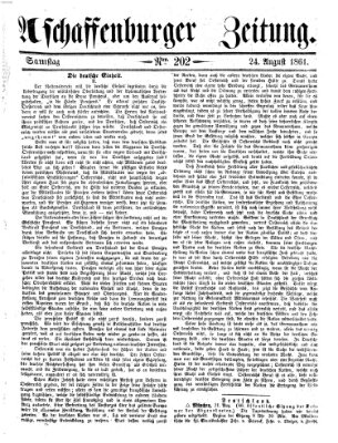 Aschaffenburger Zeitung Samstag 24. August 1861