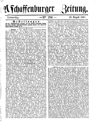 Aschaffenburger Zeitung Donnerstag 29. August 1861