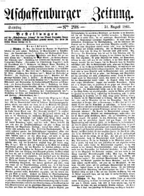 Aschaffenburger Zeitung Samstag 31. August 1861