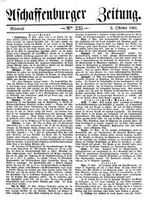 Aschaffenburger Zeitung Mittwoch 2. Oktober 1861