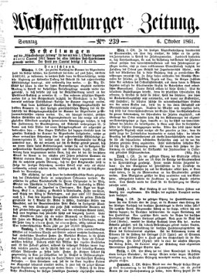 Aschaffenburger Zeitung Sonntag 6. Oktober 1861