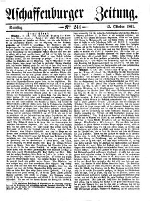 Aschaffenburger Zeitung Samstag 12. Oktober 1861