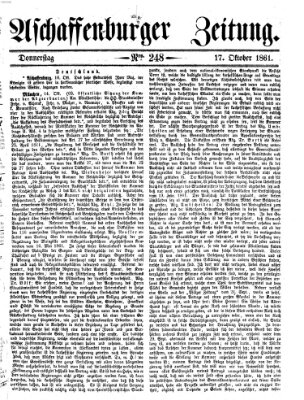 Aschaffenburger Zeitung Donnerstag 17. Oktober 1861