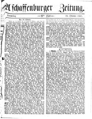 Aschaffenburger Zeitung Samstag 19. Oktober 1861