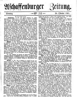 Aschaffenburger Zeitung Sonntag 20. Oktober 1861