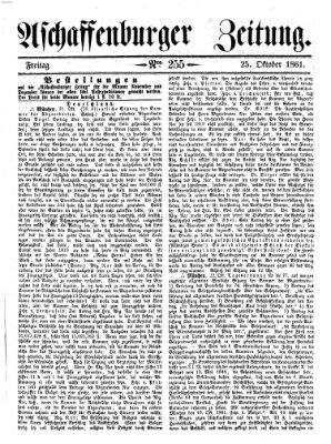 Aschaffenburger Zeitung Freitag 25. Oktober 1861