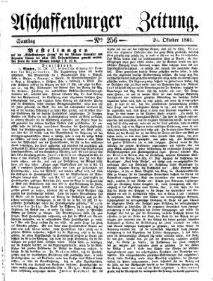 Aschaffenburger Zeitung Samstag 26. Oktober 1861