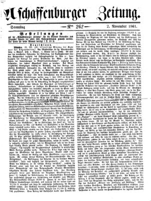 Aschaffenburger Zeitung Samstag 2. November 1861