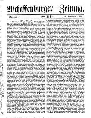 Aschaffenburger Zeitung Dienstag 5. November 1861