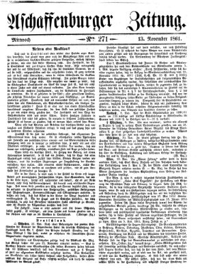 Aschaffenburger Zeitung Mittwoch 13. November 1861