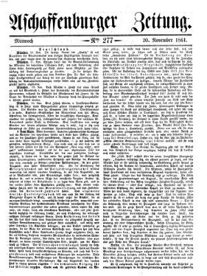 Aschaffenburger Zeitung Mittwoch 20. November 1861