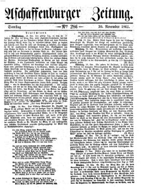 Aschaffenburger Zeitung Samstag 30. November 1861