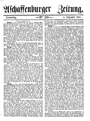 Aschaffenburger Zeitung Donnerstag 5. Dezember 1861