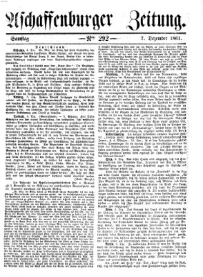 Aschaffenburger Zeitung Samstag 7. Dezember 1861