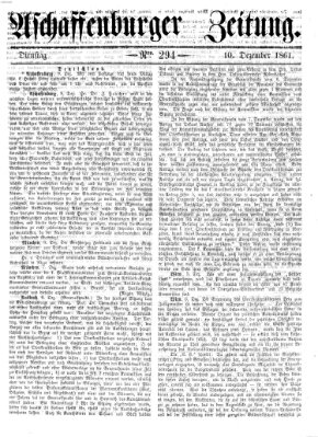 Aschaffenburger Zeitung Dienstag 10. Dezember 1861