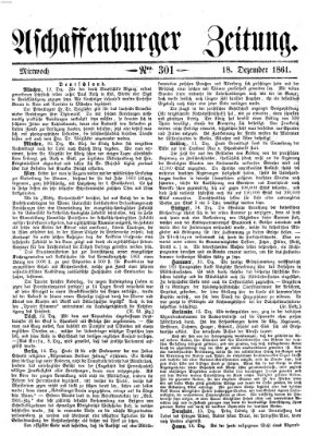 Aschaffenburger Zeitung Mittwoch 18. Dezember 1861