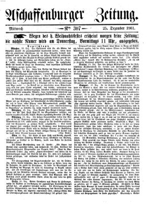 Aschaffenburger Zeitung Mittwoch 25. Dezember 1861