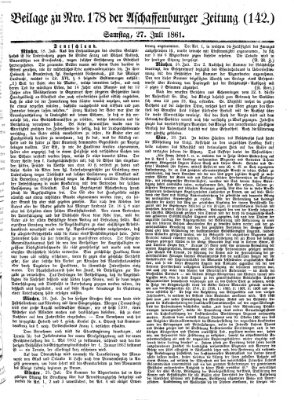 Aschaffenburger Zeitung Samstag 27. Juli 1861