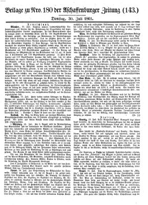 Aschaffenburger Zeitung Dienstag 30. Juli 1861