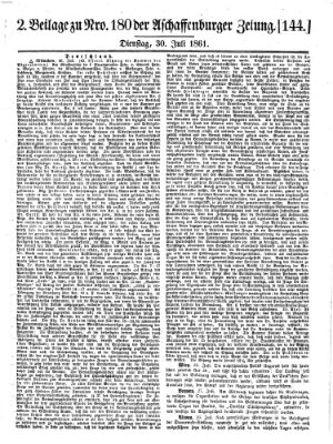 Aschaffenburger Zeitung Dienstag 30. Juli 1861