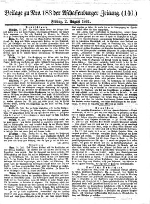 Aschaffenburger Zeitung Freitag 2. August 1861