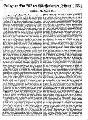 Aschaffenburger Zeitung Samstag 24. August 1861