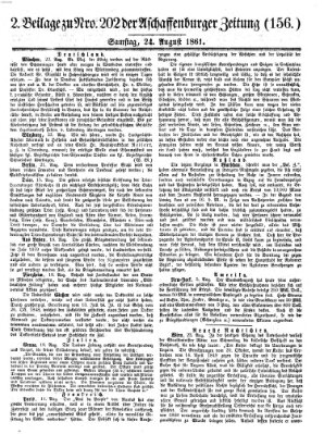 Aschaffenburger Zeitung Samstag 24. August 1861