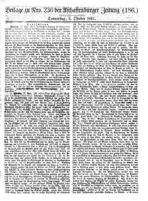 Aschaffenburger Zeitung Donnerstag 3. Oktober 1861