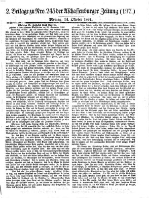 Aschaffenburger Zeitung Montag 14. Oktober 1861