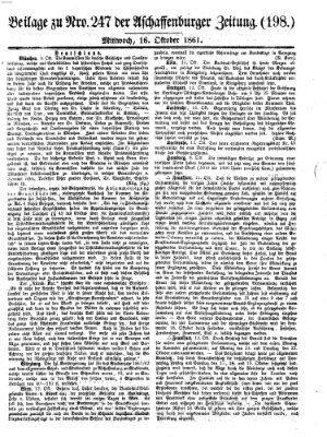 Aschaffenburger Zeitung Mittwoch 16. Oktober 1861