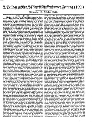 Aschaffenburger Zeitung Mittwoch 16. Oktober 1861