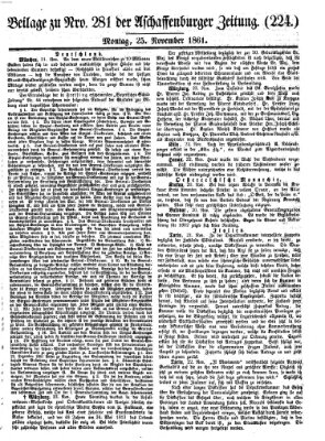 Aschaffenburger Zeitung Montag 25. November 1861