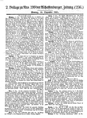 Aschaffenburger Zeitung Montag 16. Dezember 1861