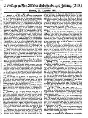 Aschaffenburger Zeitung Montag 23. Dezember 1861