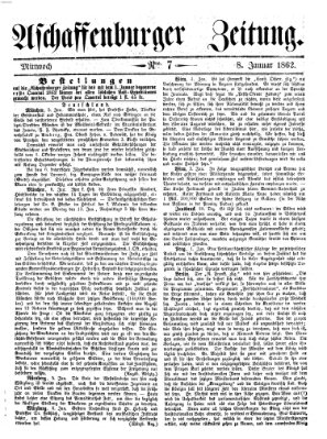 Aschaffenburger Zeitung Mittwoch 8. Januar 1862